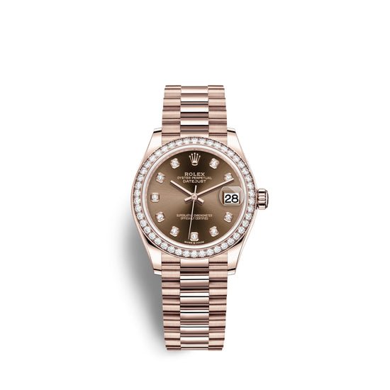 Rolex Replica Watch Datejust 31, 18kt Everose Gold, 278285RBR-0006