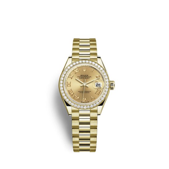 Rolex Replica Watch Lady-Datejust 28, 18kt Yellow Gold and diamonds, 279138RBR-0021