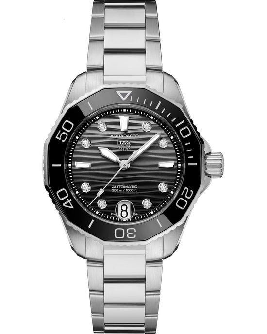 TAG Heuer Aquaracer Professional 300 Date, Stainless Steel, Ceramic and Diamonds, 36mm, WBP231R.BA0618